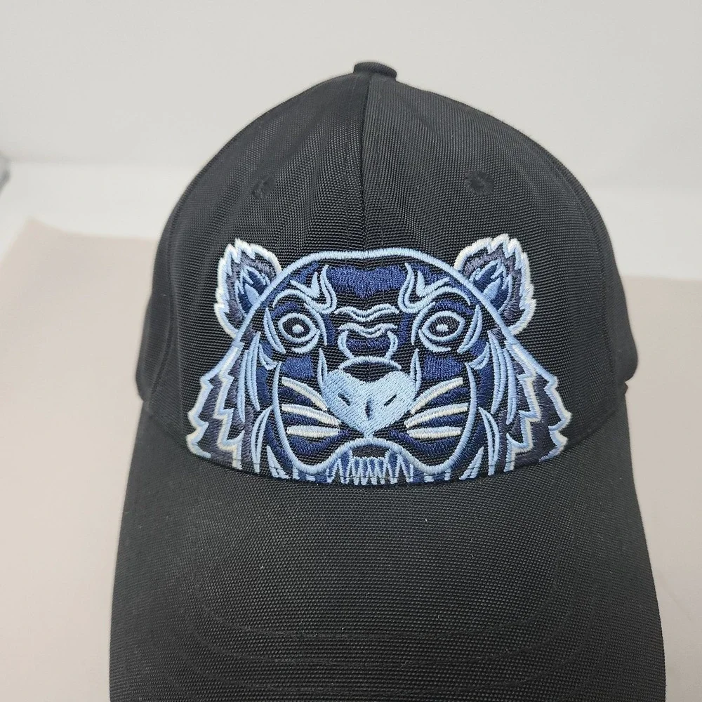 KENZO PARIS Embroidered Canvas Kampus Tiger Baseball Cap Hat Strapback Black